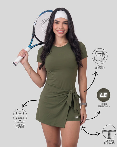 ENTERIZO VESTIDO ESSENTIALS CON MANGAS | LUSIAN REF.1169
