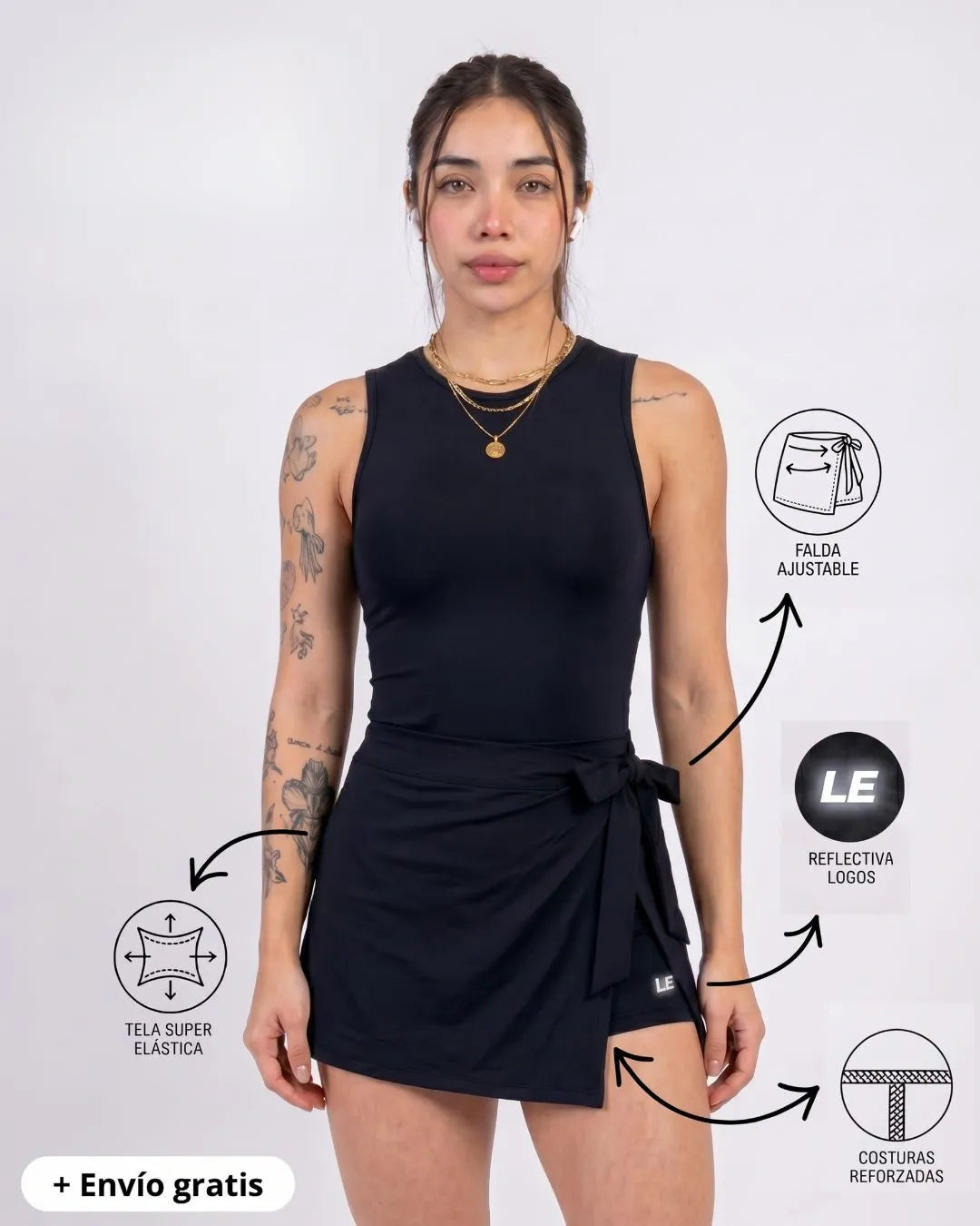 VESTIDO ENTERIZO ESSENTIALS SIN MANGAS T.T | LUSIAN